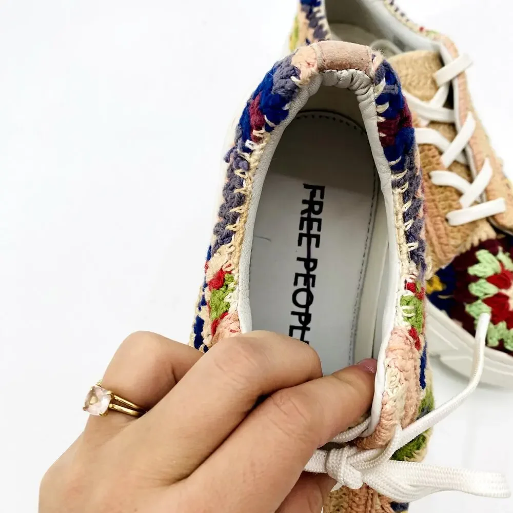 Free People Crochet Granny Square Sneakers